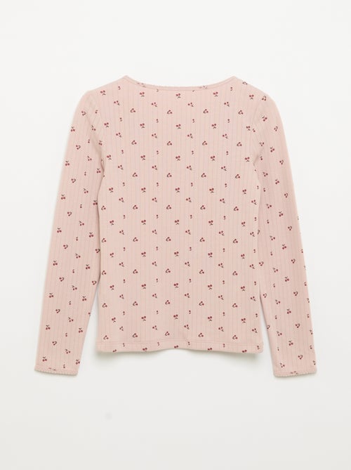 Set van 2 T-shirts met lange mouwen van fantasietricot - Kiabi