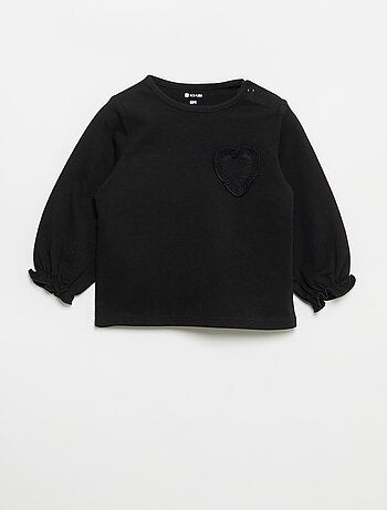 Set van 2 T-shirts met lange mouwen van katoenen jerseytricot