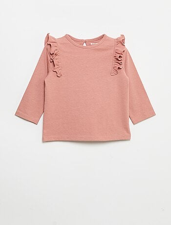 Set van 2 T-shirts met lange mouwen van katoenen jerseytricot