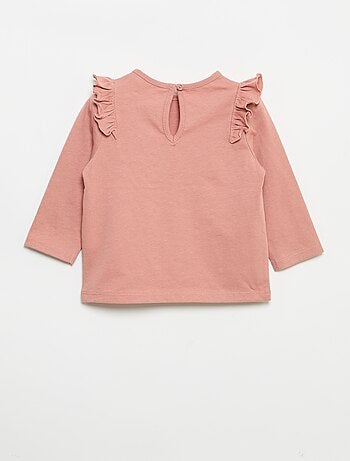 Set van 2 T-shirts met lange mouwen van katoenen jerseytricot