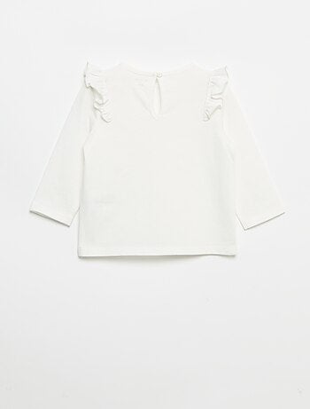 Set van 2 T-shirts met lange mouwen van katoenen jerseytricot