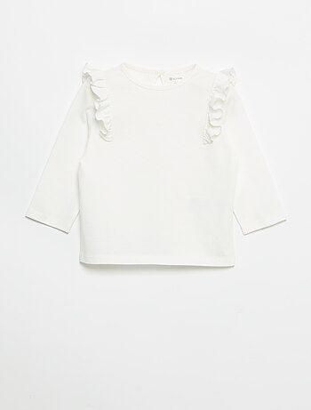 Set van 2 T-shirts met lange mouwen van katoenen jerseytricot