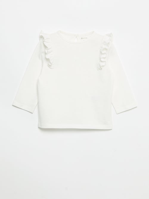 Set van 2 T-shirts met lange mouwen van katoenen jerseytricot - Kiabi Set van 2 T-shirts met lange mouwen van katoenen jerseytricot - Kiabi