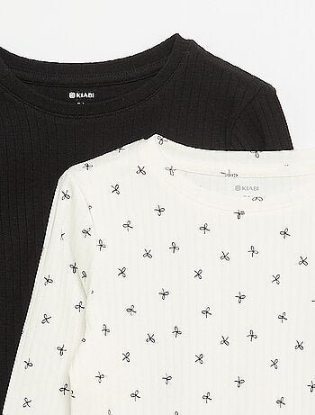 Set van 2 T-shirts met lange mouwen