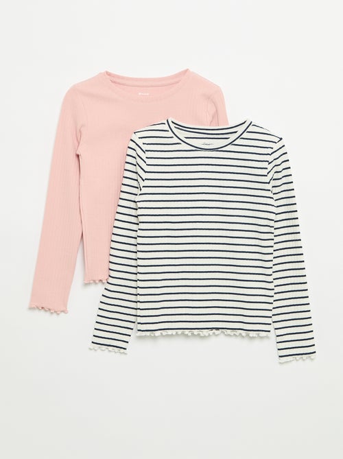 Set van 2 T-shirts met lange mouwen - Kiabi