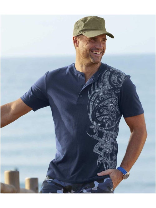 Set van 2 T-shirts met Polynesian print - ATLAS FOR MEN - Kiabi