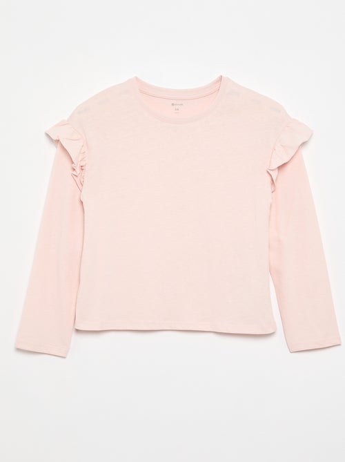 Set van 2 T-shirts met ruches op de schouders - Kiabi