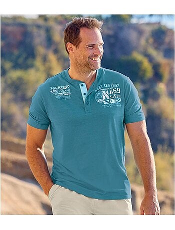 Set van 2 T-shirts met Tunesische kraag Calvi - ATLAS FOR MEN