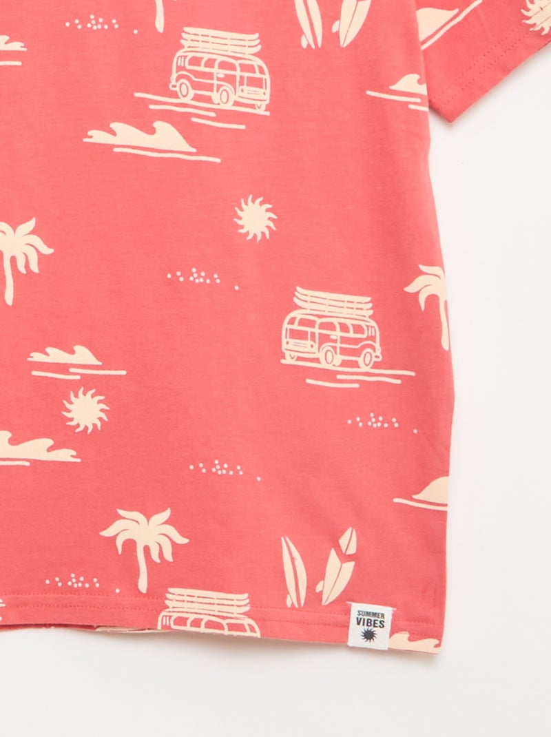 Set van 2 T-shirts Rood - Kiabi