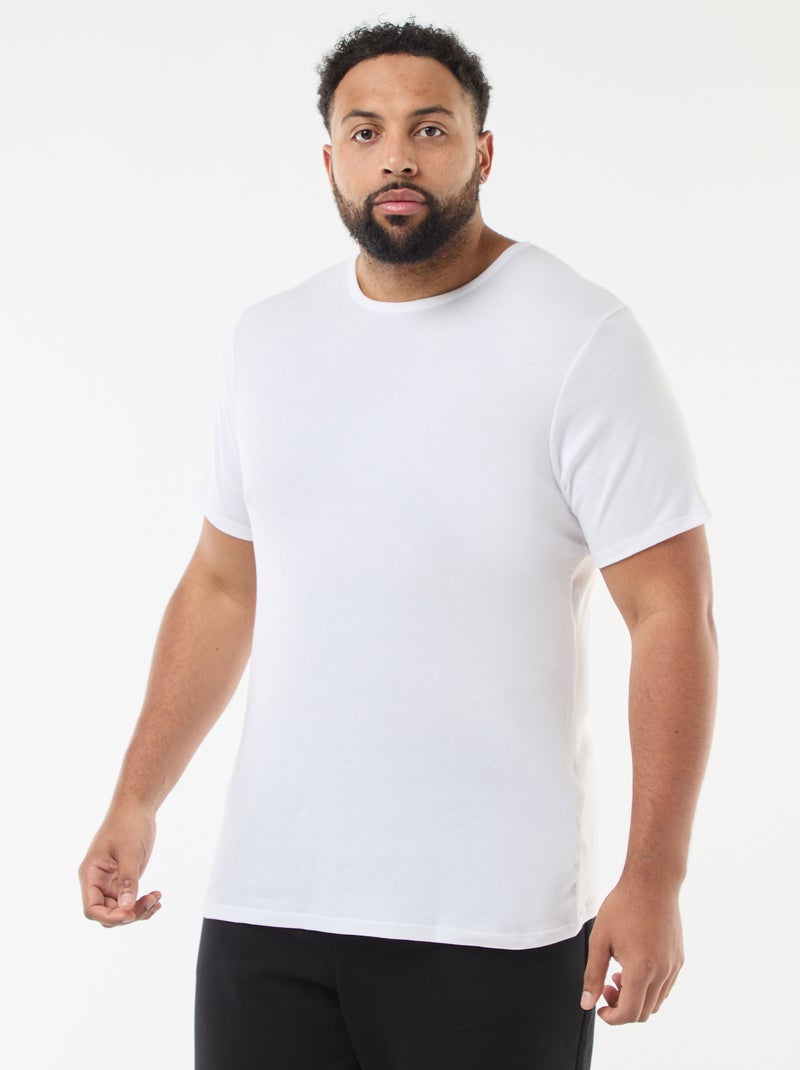 Set van 2 T-shirts van jerseytricot Wit - Kiabi