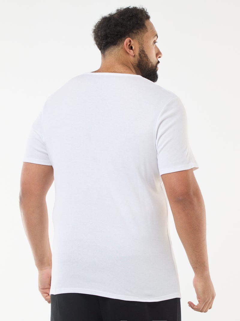 Set van 2 T-shirts van jerseytricot Wit - Kiabi