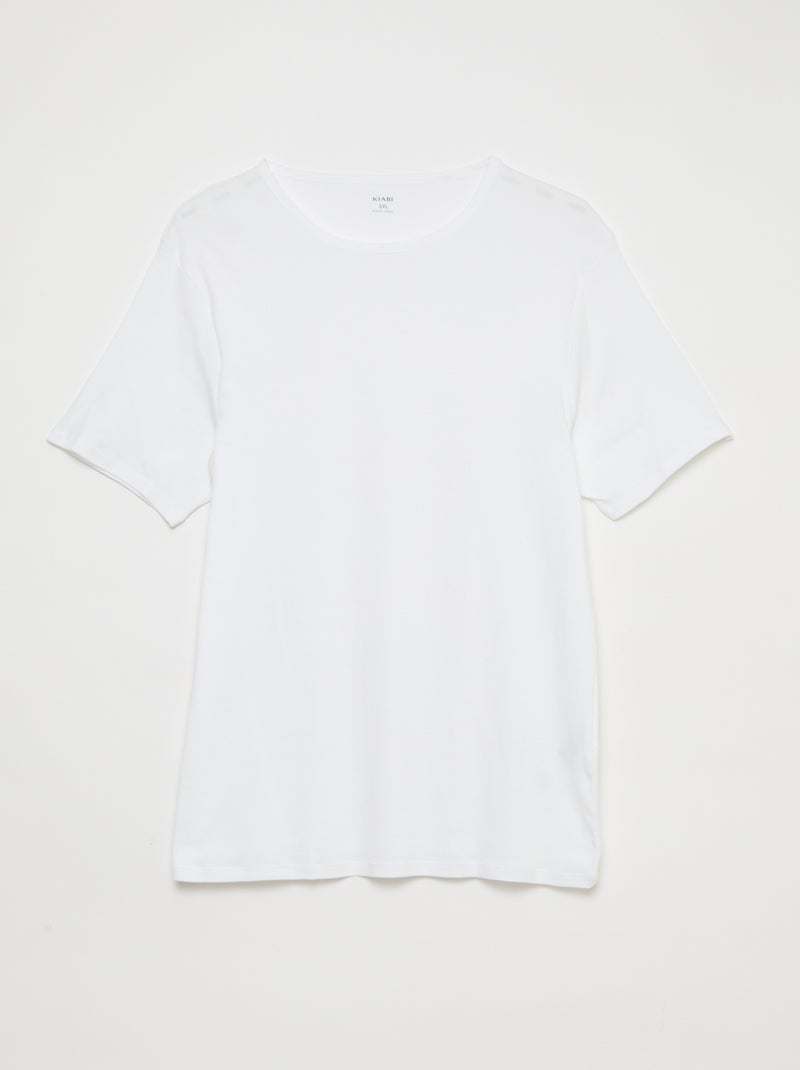Set van 2 T-shirts van jerseytricot Wit - Kiabi