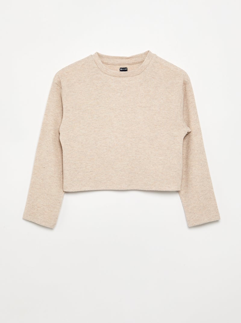 Set van 2 T-shirts van zacht breisel Rose - Kiabi