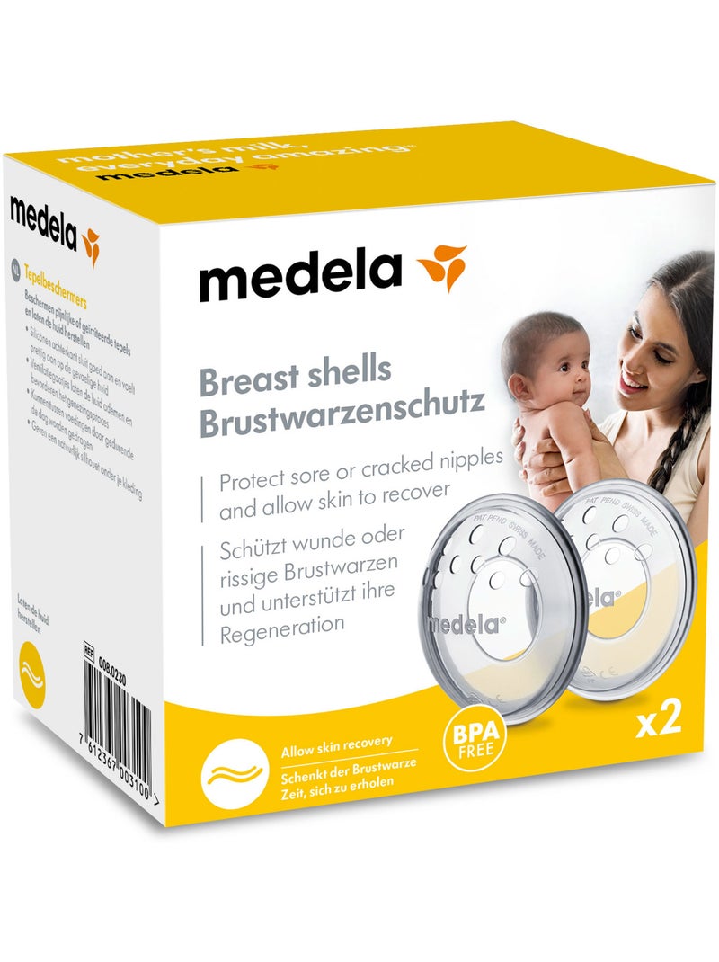 Set van 2 tepelbeschermers van medela – pijnloos borstvoeding geven Transparant - Kiabi