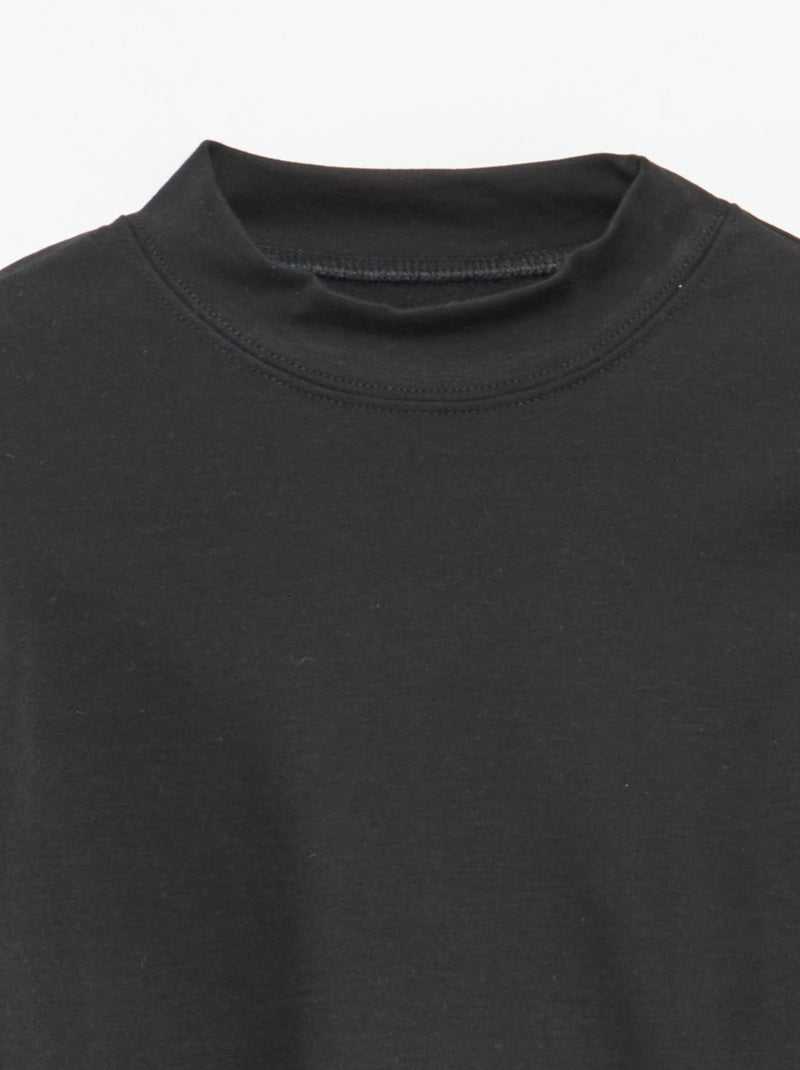 Set van 2 thermoregulerende T-shirts met coltrui Zwart - Kiabi