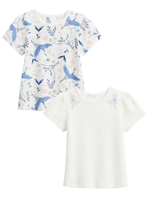 Set van 2 Tiana kindershirts met korte mouwen - Kiabi