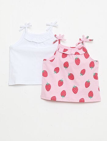 Set van 2 topjes met bandjes