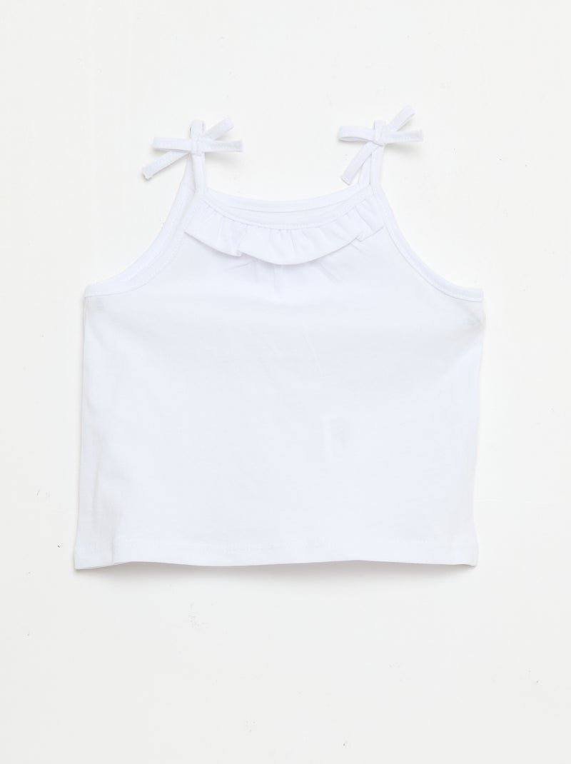 Set van 2 topjes met bandjes Rose - Kiabi