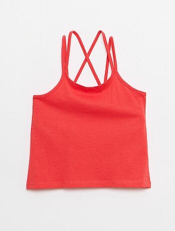 Set van 2 topjes, waarvan 1 met print