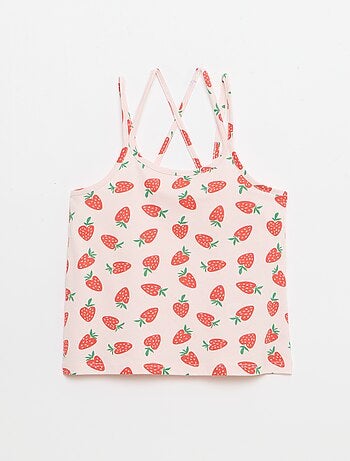 Set van 2 topjes, waarvan 1 met print