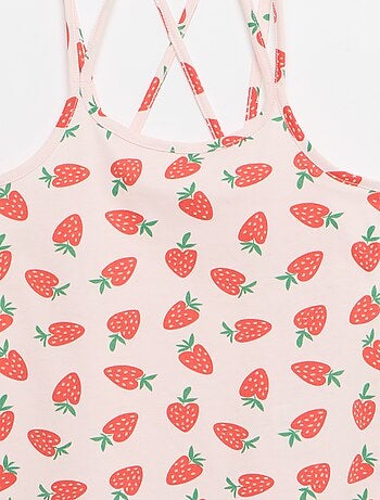 Set van 2 topjes, waarvan 1 met print