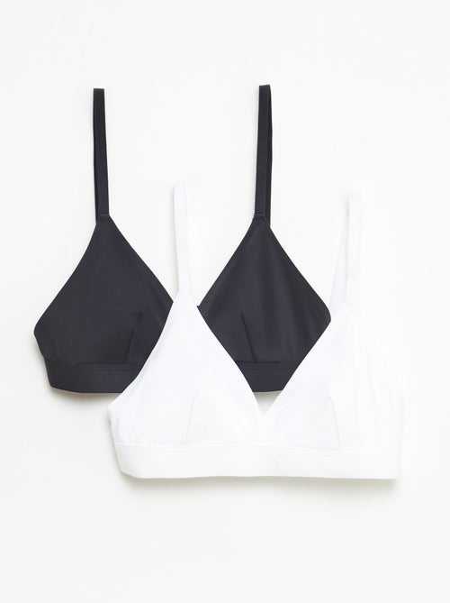 Set van 2 triangel beha's van microvezel - Kiabi