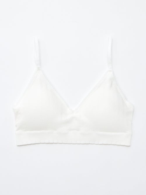 Set van 2 triangel beha's van ribstof - Kiabi