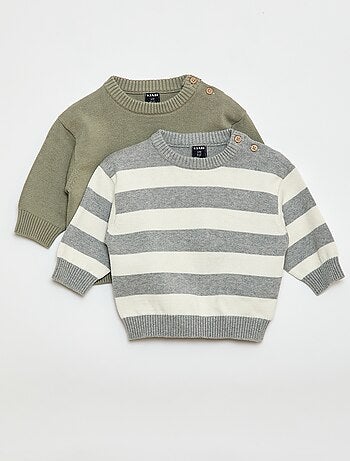 Set van 2 truien van compacte tricot