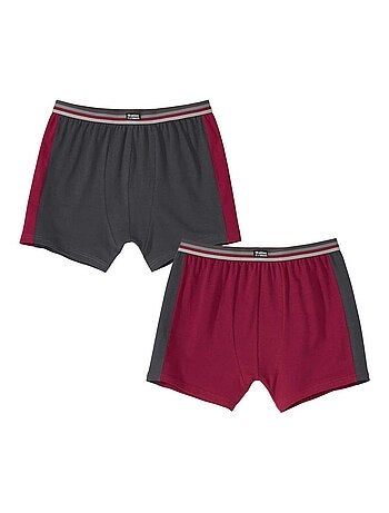 Set van 2 tweekleurige boxershorts met stretch - ATLAS FOR MEN
