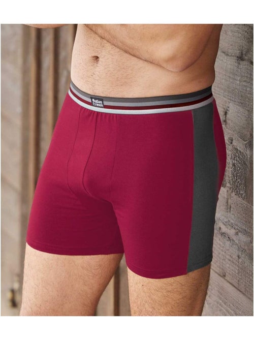 Set van 2 tweekleurige boxershorts met stretch - ATLAS FOR MEN - Kiabi