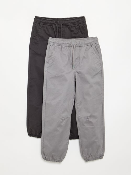 Set van 2 twill sporttrainingsbroeken - Kiabi