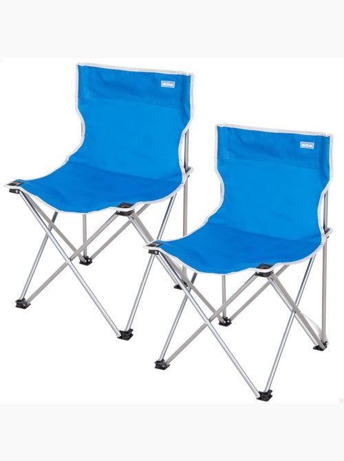 Set van 2 vaste hoge campingstoelen 43x43x71 cm blauw - Kiabi Set van 2 vaste hoge campingstoelen 43x43x71 cm blauw - Kiabi