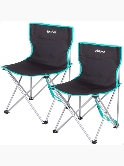 Set van 2 vaste hoge campingstoelen 43x43x71 cm - Kiabi Set van 2 vaste hoge campingstoelen 43x43x71 cm - Kiabi