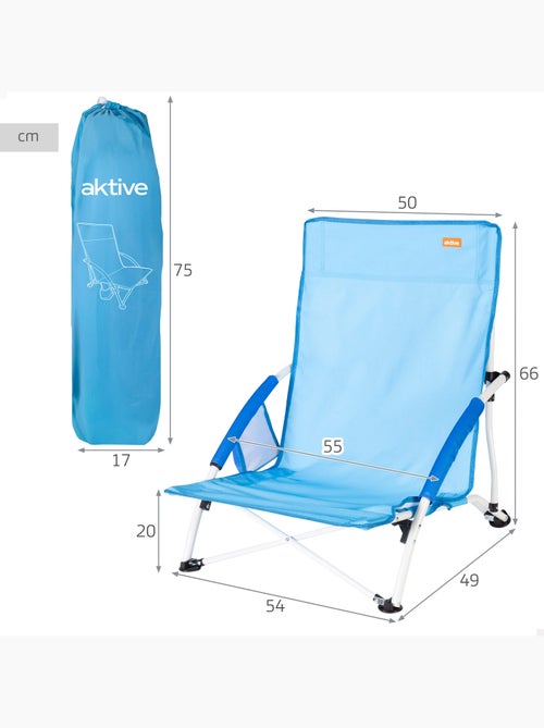 Set van 2 vaste lage strandstoelen 50x49x66 cm - Kiabi Set van 2 vaste lage strandstoelen 50x49x66 cm - Kiabi