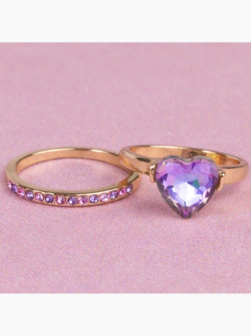 Set van 2 verstelbare ringen precious purple - Kiabi Set van 2 verstelbare ringen precious purple - Kiabi