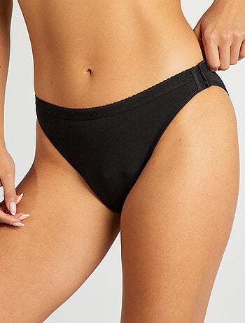 Set van 2 wasbare menstruatieslips van katoen - collectie gemakkelijk aan te trekken