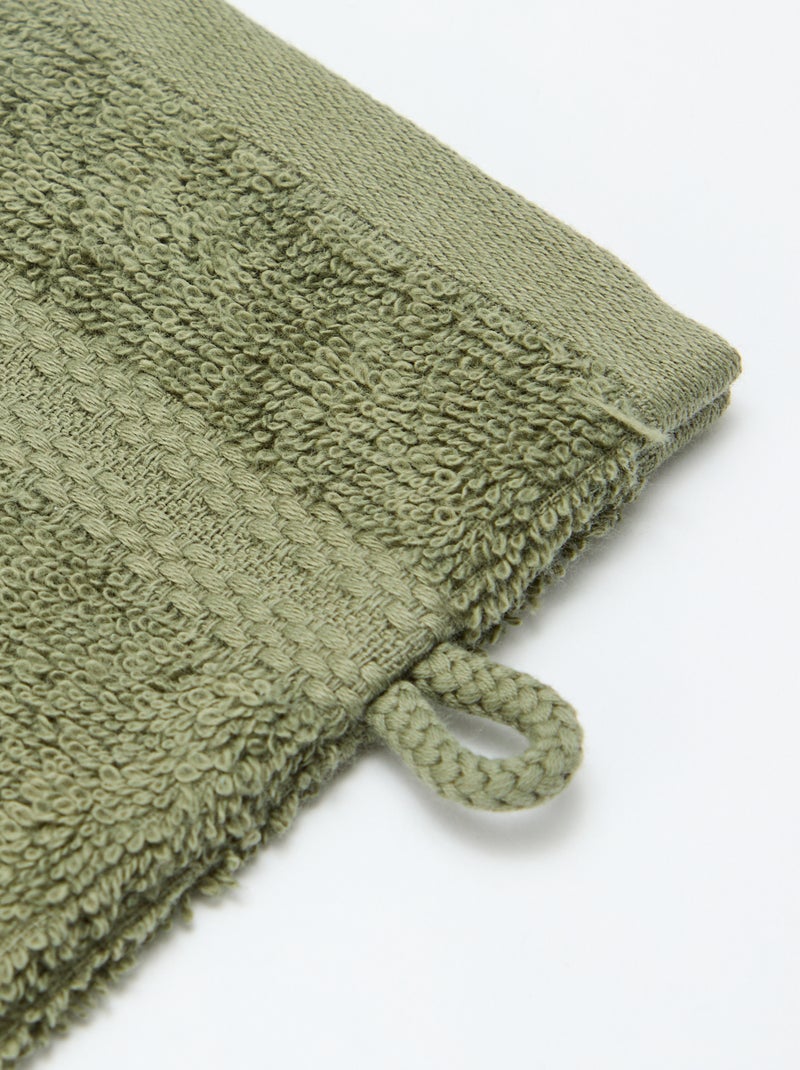 Set van 2 washandjes - Kiabi Home groen - Kiabi