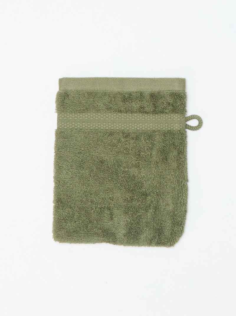 Set van 2 washandjes - Kiabi Home groen - Kiabi