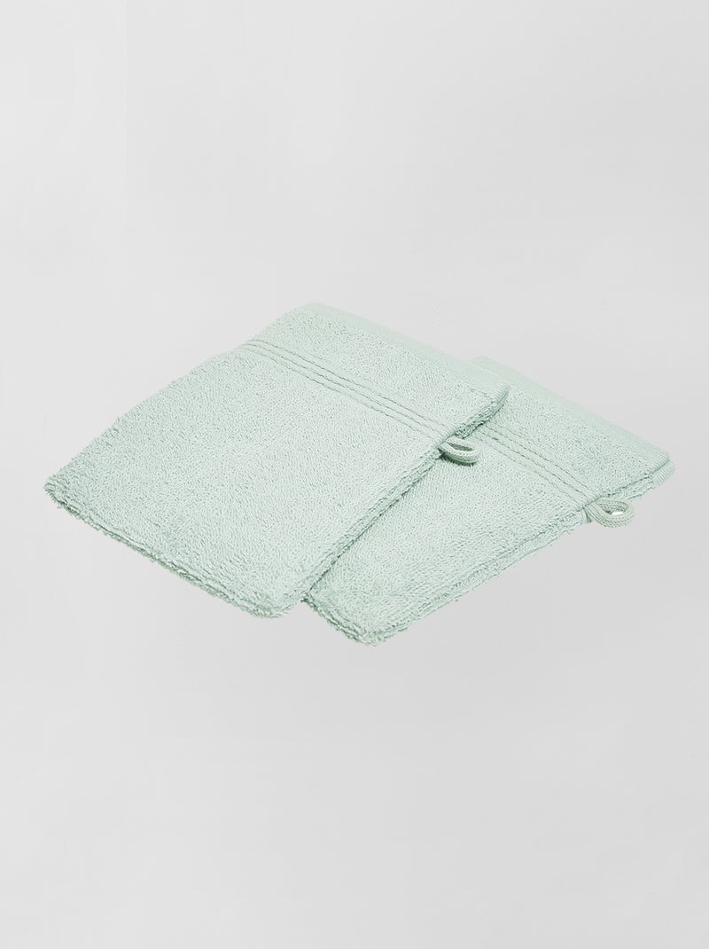 Set van 2 washandjes Beige - Kiabi