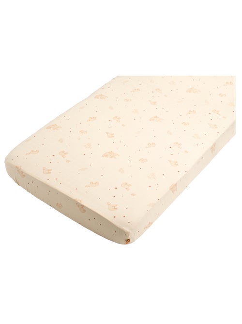 Set van 2 witte hoeslakens voor baby's van biologisch katoen - Kiabi