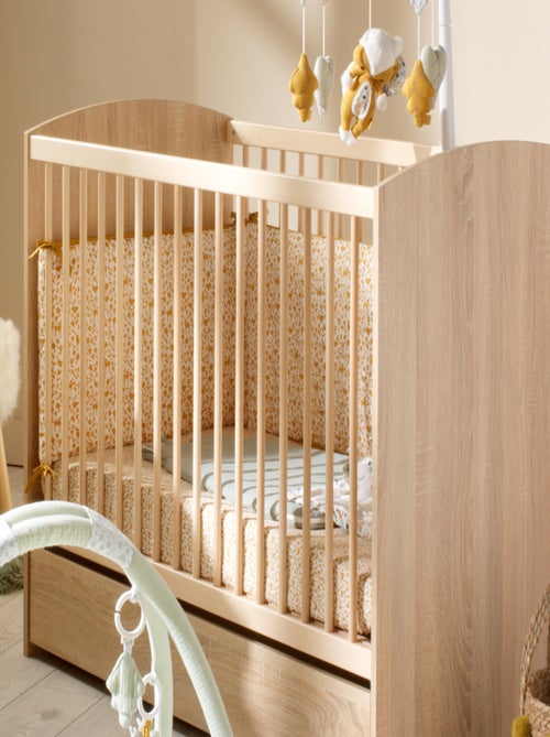 Set van 2 witte hoeslakens voor baby's van biologisch katoen - Kiabi