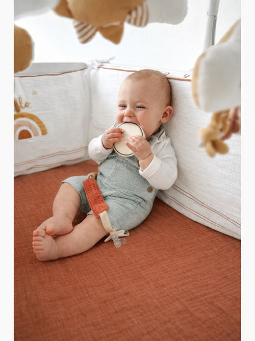 Set van 2 witte hoeslakens voor baby's van biologisch katoen - Kiabi