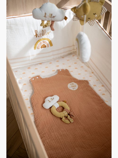 Set van 2 witte hoeslakens voor baby's van biologisch katoen - Kiabi