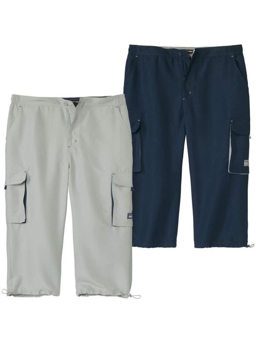 Set van 2 zeer comfortabele cargokuitbroeken van microvezel - ATLAS FOR MEN - Kiabi
