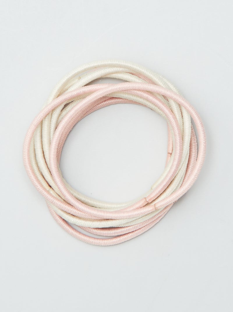 Set van 20 dunne elastiekjes ROSE - Kiabi