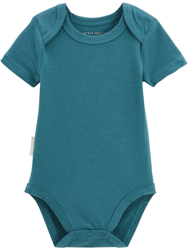 Set van 3 babyrompertjes met korte mouwen - avonturier Blauw - Kiabi