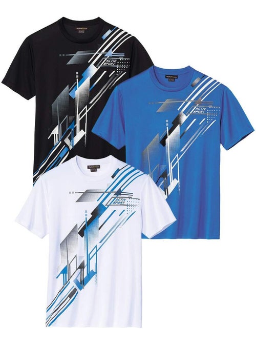 Set van 3 bedrukte T-shirts Summer Sport - ATLAS FOR MEN - Kiabi
