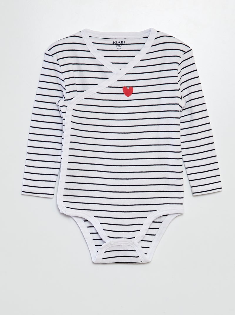 Set van 3 body's - Valentijnsdag WIT - Kiabi