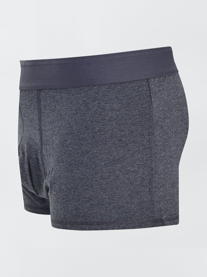 Set van 3 boxers plus size donkergrijs - Kiabi