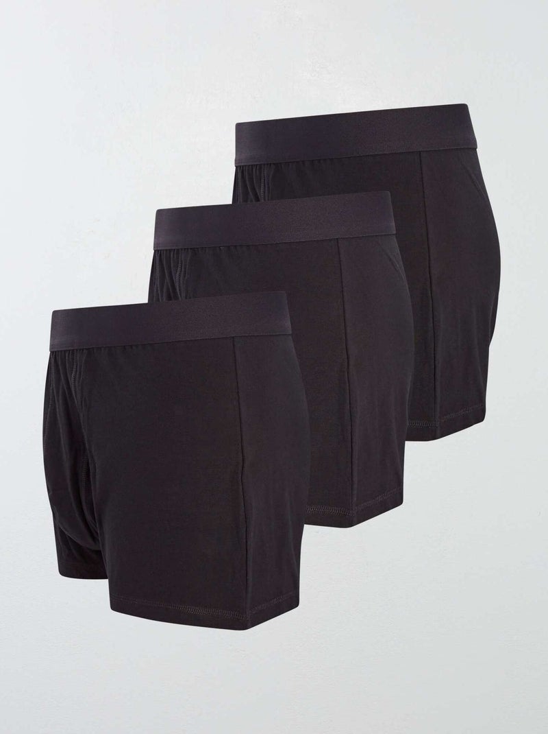 Set van 3 boxers plus-size zwart - Kiabi